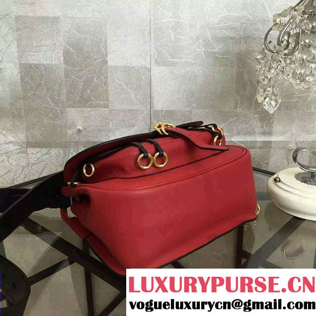 Prada Corsaire Calf Leather Shoulder Bag 1BD050 Red 2016