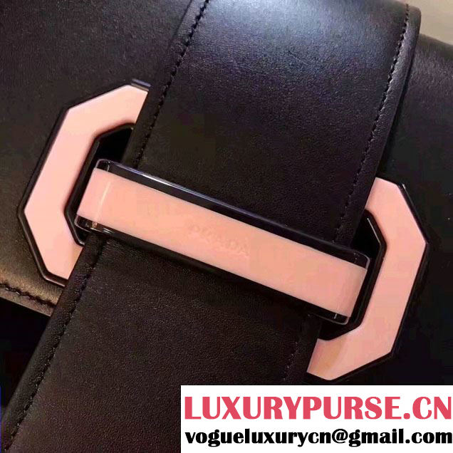 Prada Plex Ribbon Bag 1BD067 Black/Pink 2017