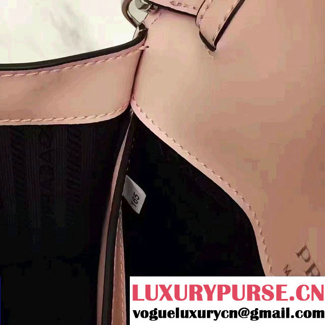 Prada Plex Ribbon Bag 1BD067 Light Pink/Black 2017