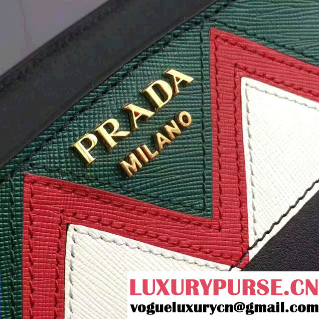 Prada Esplanade Leather Shoulder Bag With Embellishments Front 1BH049 2017