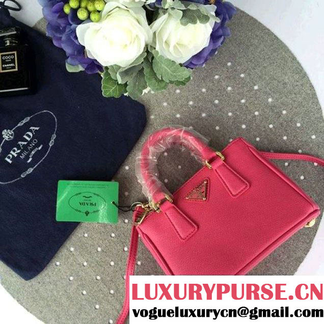 Prada Mini Galleria Saffiano Leather Bag Rosy (1A053-6032211 )