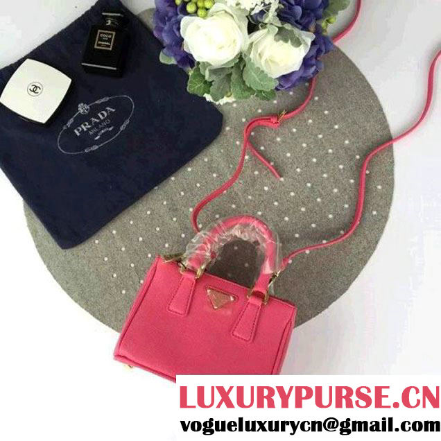 Prada Mini Galleria Saffiano Leather Bag Rosy (1A053-6032211 )