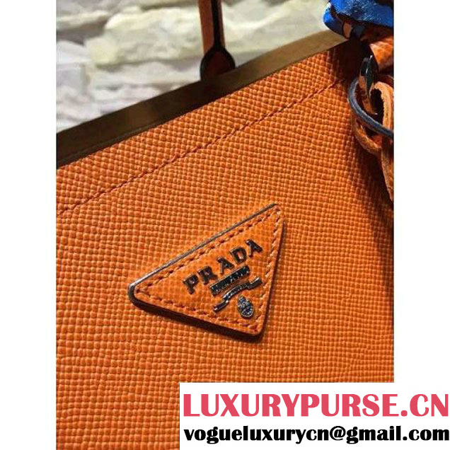 Prada BN2838 Saffiano Cuir Leather Double Bag Orange (2A193-6050612 )
