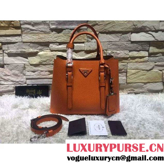 Prada 2828 Saffiano Cuir Leather Double Bag Orange (2A193-6050521 )