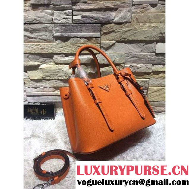 Prada 2828 Saffiano Cuir Leather Double Bag Orange (2A193-6050521 )