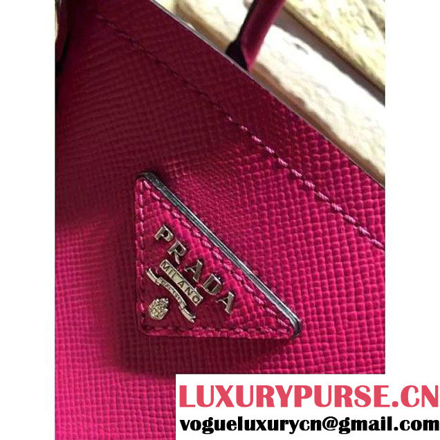 Prada 2828 Saffiano Cuir Leather Double Bag Fuchsia (2A193-6050522 )