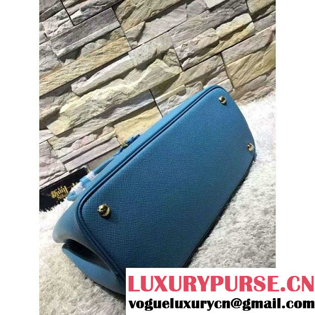 Prada 1BG775/1BG887 Saffiano Cuir Leather Tote Double Bag Paon (2A193-6050525 )