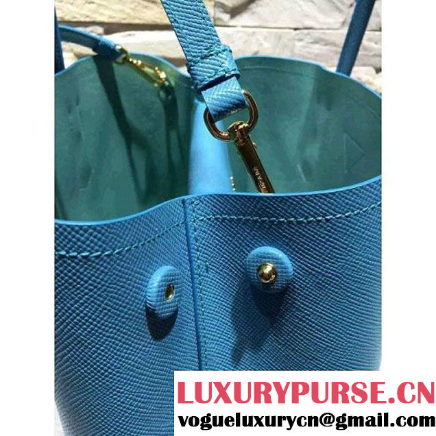Prada 1BG775/1BG887 Saffiano Cuir Leather Tote Double Bag Paon (2A193-6050525 )