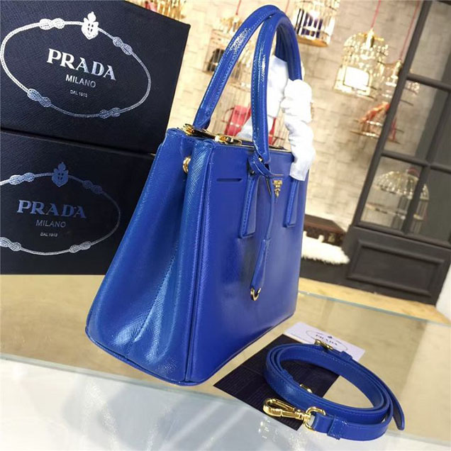 Prada Saffiano Leather Bag 28cm Fall Winter 2016 Bag Collection Electric Blue