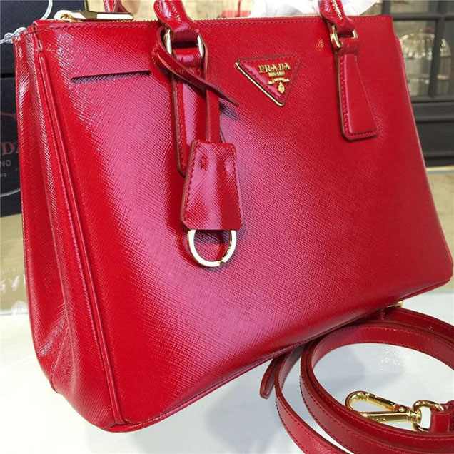 Prada Saffiano Bag 28cm Fall Winter 2016 Bag Collection Red