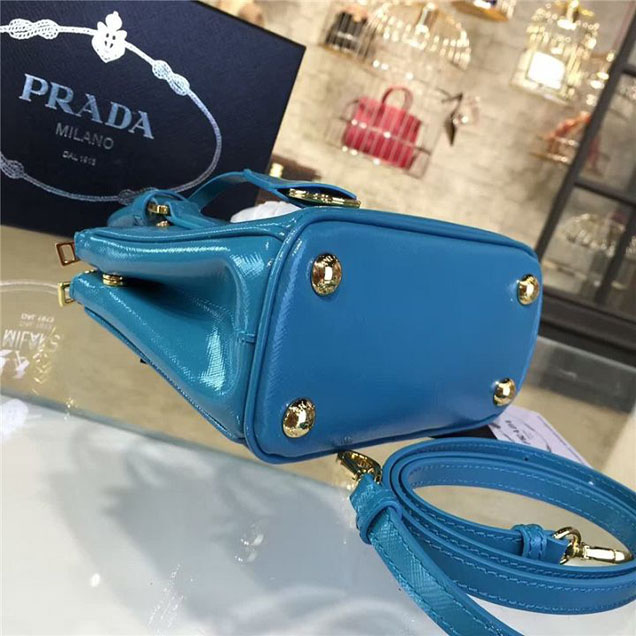 Prada Saffiano Mini Bag 18cm Fall Winter 2016 Bag Collection Turqouise Blue