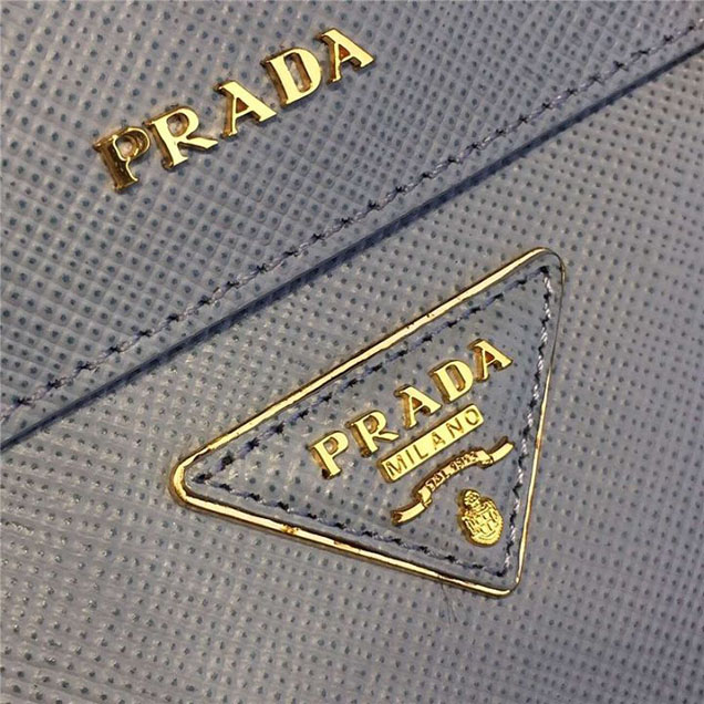 Prada Saffiano Double Handle Tote Bag 33cm Fall Winter 2016 Bag Collection Light Blue