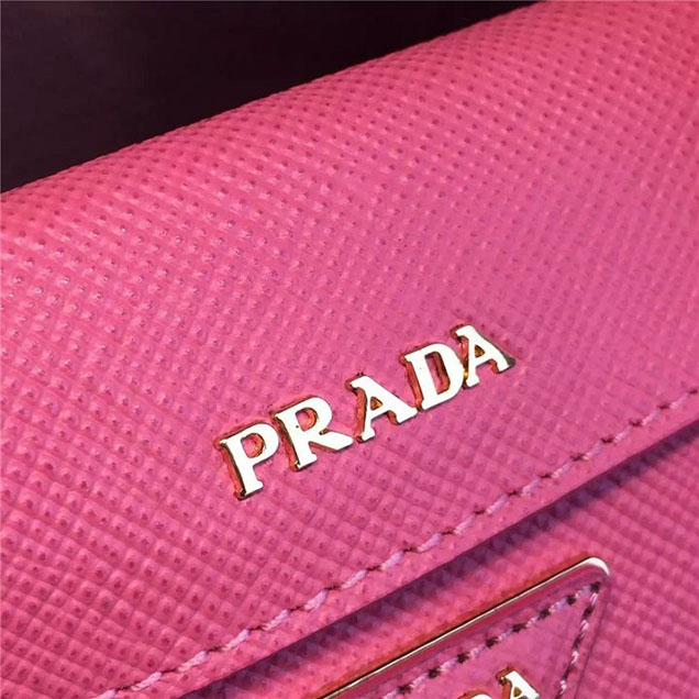 Prada Saffiano Double Handle Tote Bag 33cm Fall Winter 2016 Bag Collection Rose Pink