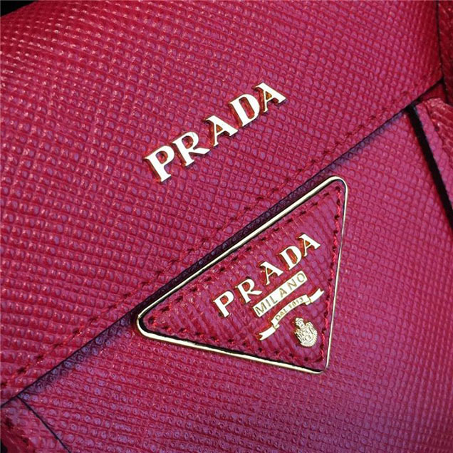 Prada Saffiano Leather Double Handle Tote Bag 26cm Fall Winter 2016 Bag Collection Red