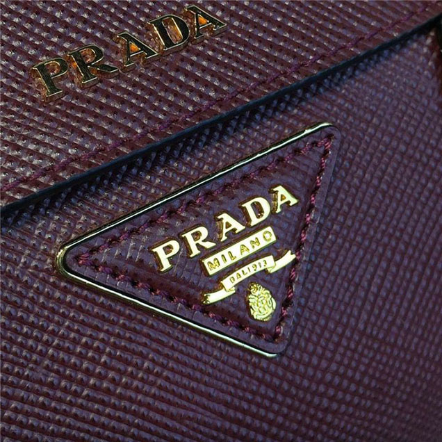 Prada Saffiano Double Handle Tote Bag 36cm Fall Winter 2016 Bag Collection Bordeaux Red