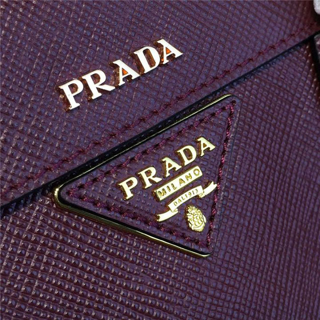Prada Saffiano Double Handle Tote Bag 30cm Fall Winter 2016 Bag Collection Bordeaux Red