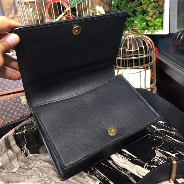 Prada Cahier Shoulder Bag 1BD075 Calfskin Leather 20cm Fall Winter 2017 Bag Collection Black