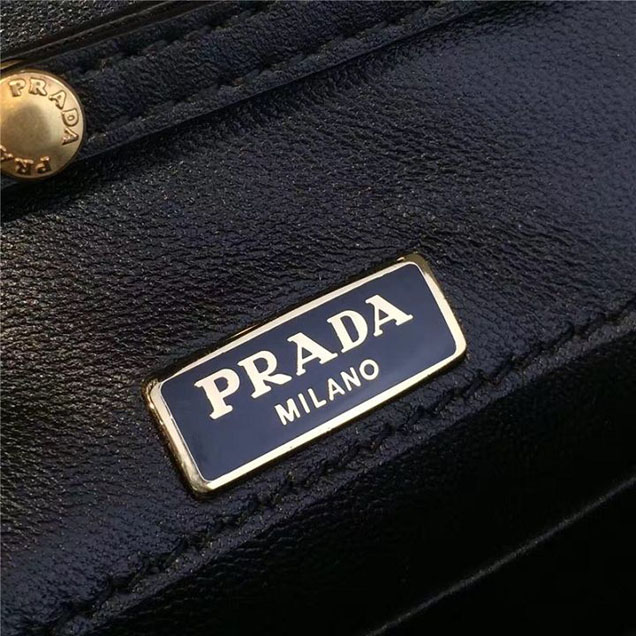 Prada Cahier Astrology Shoulder Bag Calfskin Leather 18cm Fall Winter 2016 Bag Collection Blue