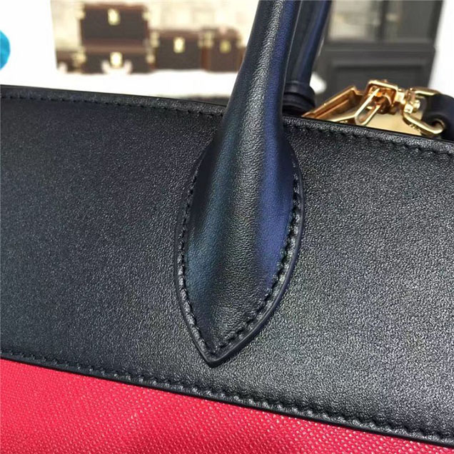 Prada Esplanade City Satchel Bag Saffiano Leather 30cm Fall Winter 2016 Bag Collection Red Black