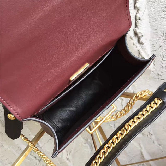 Prada Pionnière Belt Bag 16cm Calfskin Leather Fall Winter 2017 Bag Collection Burgundy Black