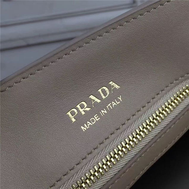Prada Bibliothèque Saffiano 30cm Bag 1BA153 Calfskin Leather Fall Winter 2017 Bag Collection Beige Red
