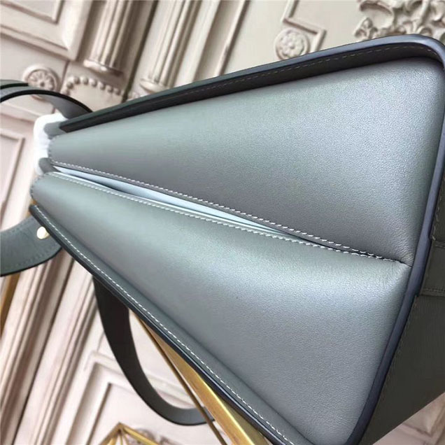 Prada Bibliothèque Saffiano 30cm Bag 1BA153 Calfskin Leather Fall Winter 2017 Bag Collection Grey White