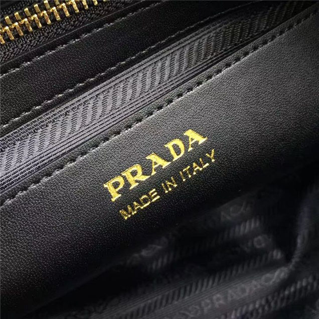 Prada Paradigme Saffiano 30cm Bag 1BA103 Calfskin Leather Fall Winter 2017 Bag Collection Astral Blue Sunny Yellow