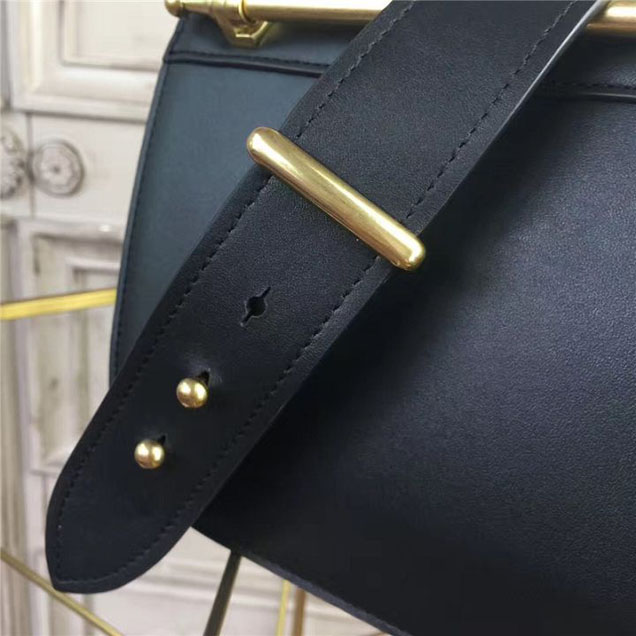 Prada Pionnière Bag 16cm 1BH070 Calfskin Leather Fall Winter 2017 Bag Collection Black