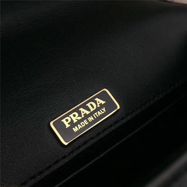 Prada Pionnière Bag 16cm 1BH070 Calfskin Leather Fall Winter 2017 Bag Collection Black