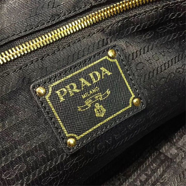 Prada Nylon Shoulder Tote 35cm Bag BR4997 Calfskin Leather Fall Winter 2017 Collection Black