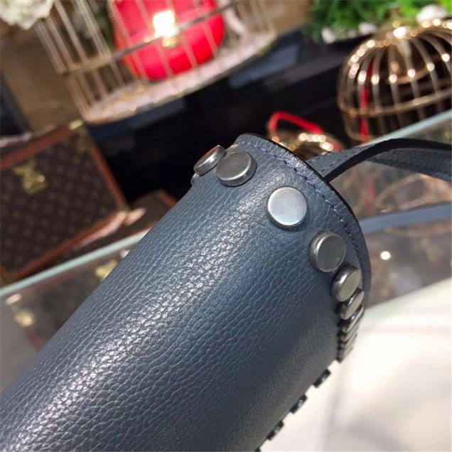 Prada Etiquette Bag 18cm 1BP006 Calfskin Leather Fall Winter 2017 Collection Light Blue