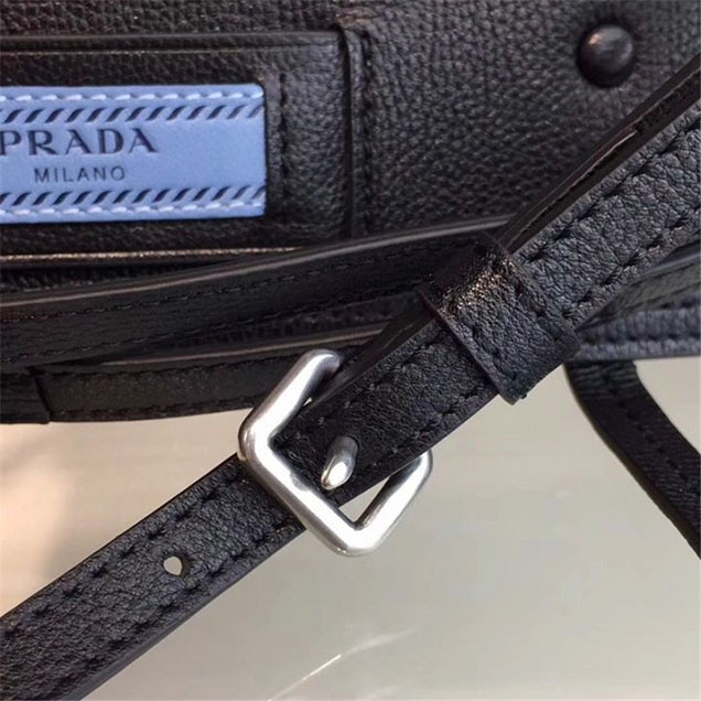 Prada Etiquette Bag 28cm 1BD085 Calfskin Leather Fall Winter 2017 Collection Black