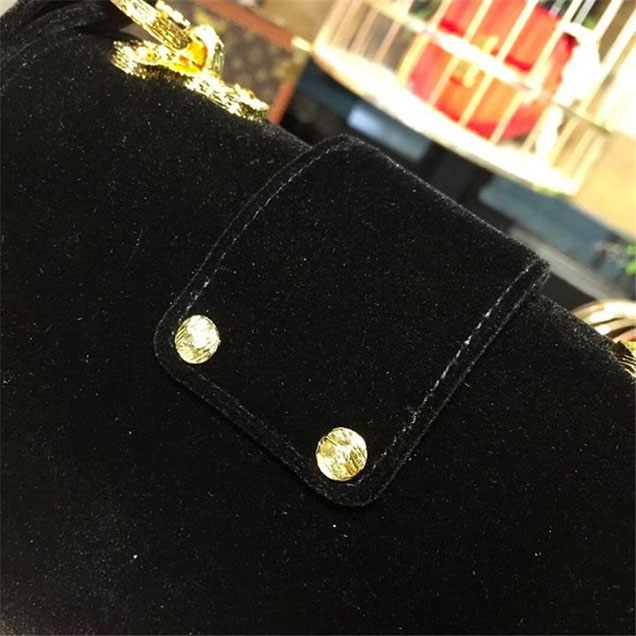Prada Velvet Cahier Crystal-Embellished 18cm Bag 1BD045 Calfskin Leather Fall Winter 2017 Collection Black Red