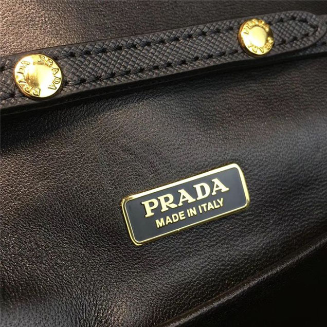 Prada Cahier Astrology Shoulder Bag Suede Calfskin Leather 18cm Fall Winter 2017 Bag Collection Black