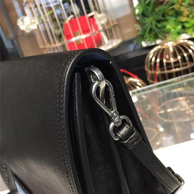 Prada Etiquette Bag 28cm 1BD085 Calfskin Leather Fall Winter 2017 Collection Black
