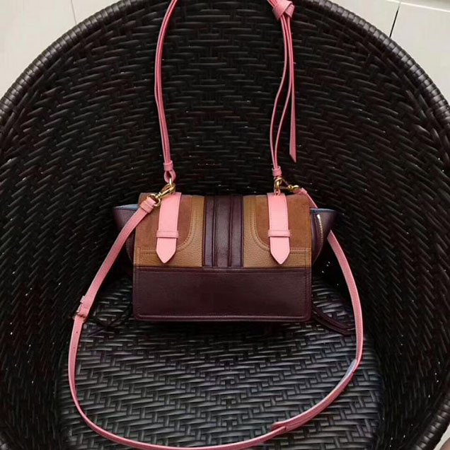 Prada Etiquette Small Glace Calf Shoulder Bag IBD093 Ruby Red Lotus Pink