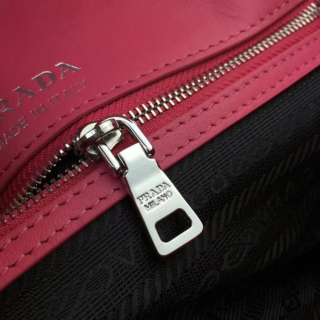 Prada Quilted Leather Shoulder Bag 1BD108 Fuchsia