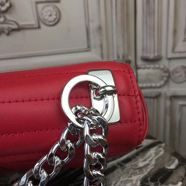 Prada Quilted Leather Shoulder Bag 1BD108 Red