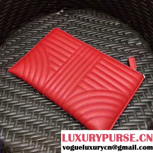 Prada Diagramme Leather Pouch 2NG005 Red 2017 (GYF-7120915 )
