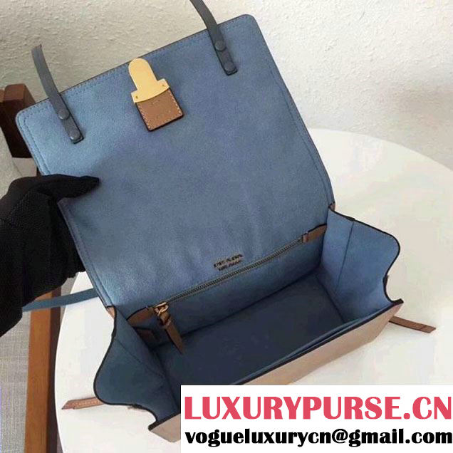 Prada Etiquette Leather Bag 1BD093 Brown/Blue 2017 (GYF-7120719 )