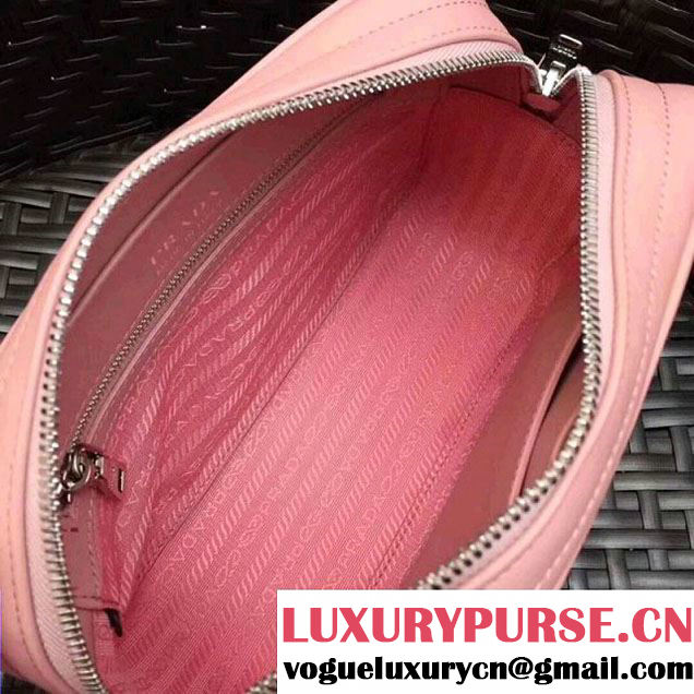 Prada Diagramme Leather Camera Cross-body Bag 1BH083 Pink 2017 (GYF-7120705 )