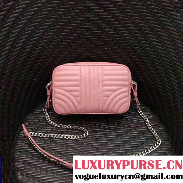 Prada Diagramme Leather Camera Cross-body Bag 1BH083 Pink 2017 (GYF-7120705 )