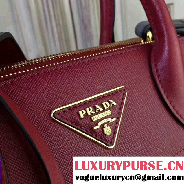 Prada Saffiano Calf Leather Paradigme Bag 1BA102 Red 2017 (GYF-7120852 )