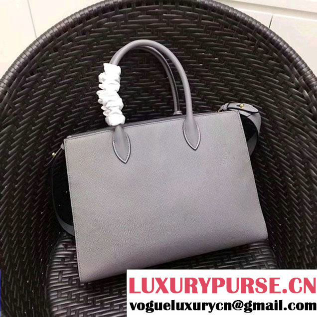 Prada Bibliothèque Saffiano Leather Bag 1BA153 Gray 2017 (GYF-7120845 )