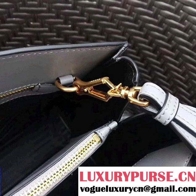 Prada Bibliothèque Saffiano Leather Bag 1BA153 Gray 2017 (GYF-7120845 )