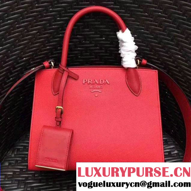 Prada Monochrome Saffiano  Leather Bag 1BA156 Red 2018 (GYF-7120841 )