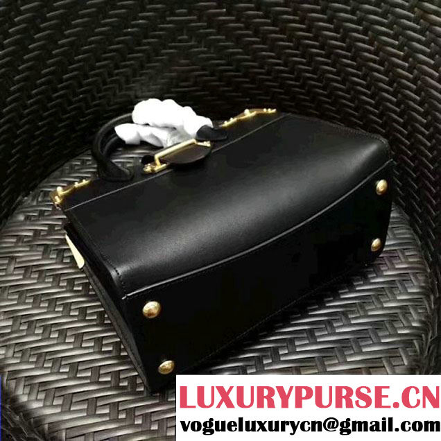 Prada Cahier Leather Tote Bag 1BA050 Black 2017 (GYF-7120836 )