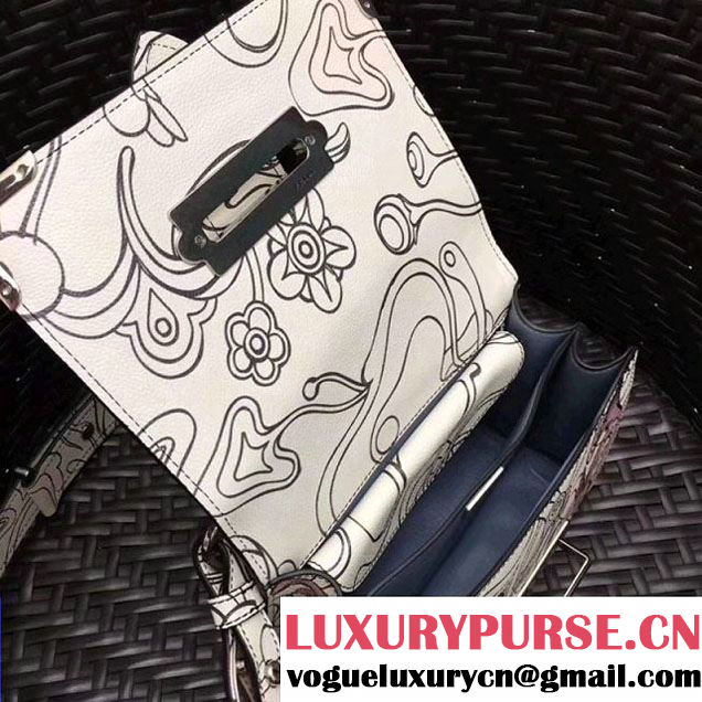 Prada Cahier Printed Leather Bag 1BD045 2018 (GYF-8012704 )