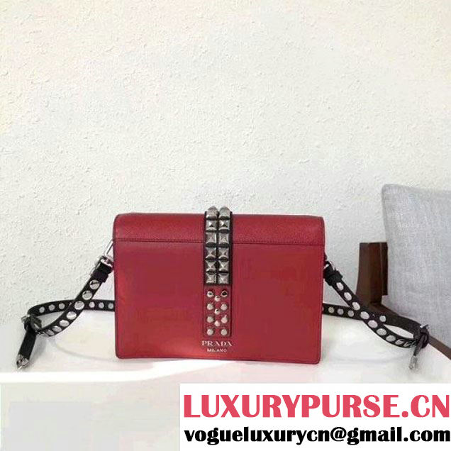 Prada Elektra Calf Leather Bag 1BD120 Red 2018 (GYF-8030228 )