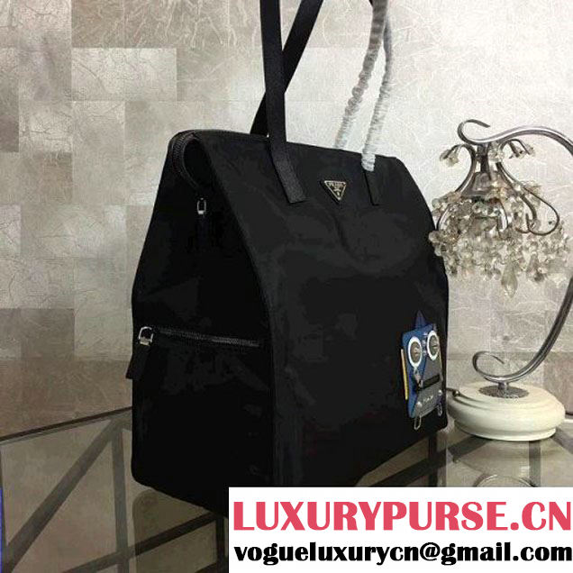 Prada Nylon Tote with Robot Applique 2VG026 2018 (Nana-8030915 )